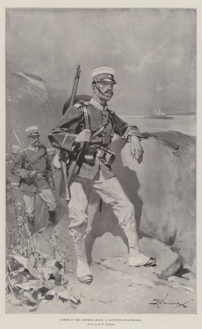 Actors in the Chinese Drama, a Japanese Infantryman by Hermanus Willem Koekkoek